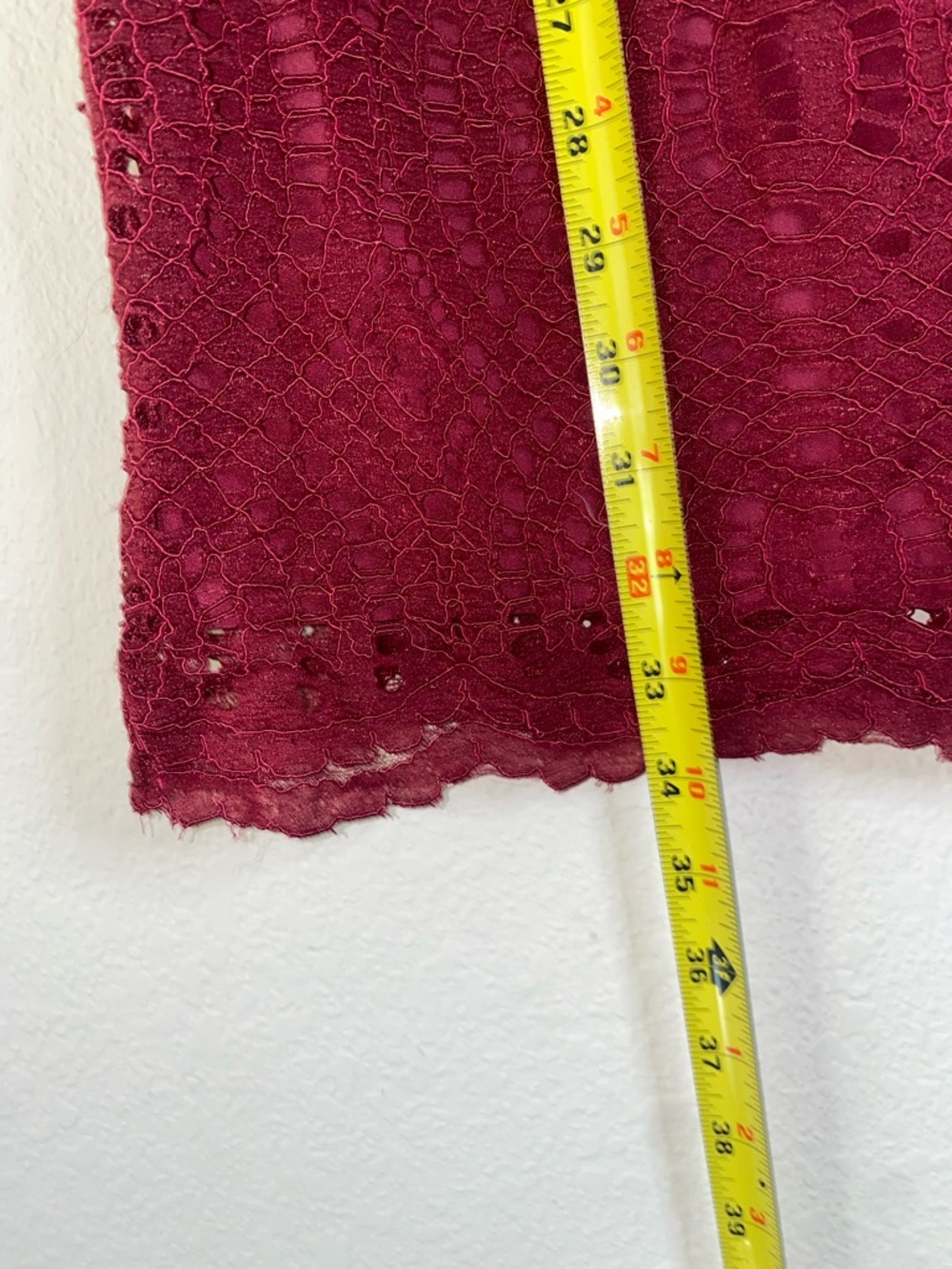 🛍️ NWT J. Crew Dress Size 0 Lace Overlay 3/4 Sleeve Red Burgundy! - Picture 8 of 10